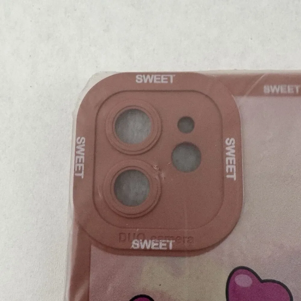 iPhone 12 Mini Case Pink Cartoon Characters Sweet Lovely Set of 2